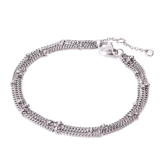 ⚜️𝟯𝟬%𝗢𝗙𝗙 𝗯𝘂𝗻𝗱𝗹𝗲𝘀 𝟯+⚜️ NEW 3 Layered Stainless Steel Bracelet - Picture 8 of 14